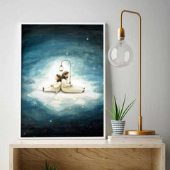 Lean Back (Psalm 4:8) - Poster