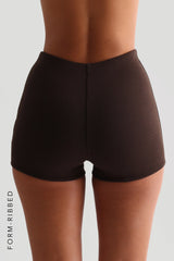 Sheveta Form-Ribbed 3" Shorts - Terra