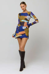 Sheveta Mia Mini Dress in Deco