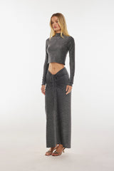 Sheveta Ziggy Skirt in Graphite