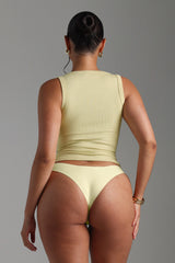 Sheveta Essential Form-Ribbed Tank Top - Peppermint Tea