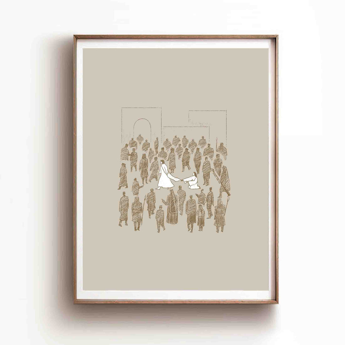 Woman Touches Jesus (Brown) - Digital Download