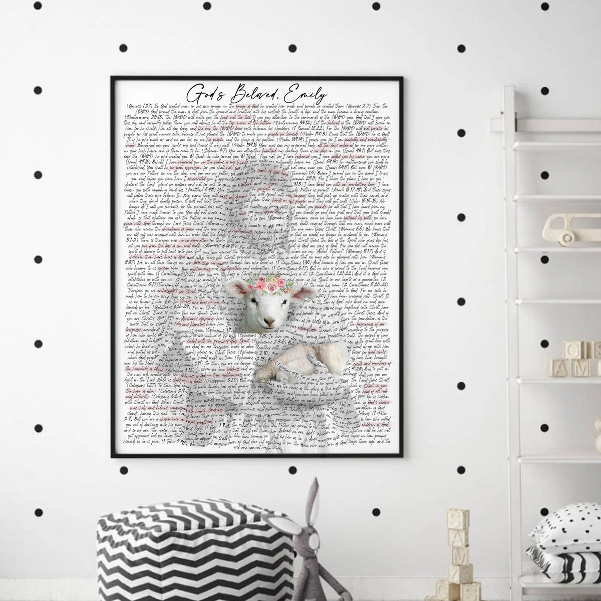 70 Bible Verses on Identity God's Beloved - Personalized Poster