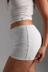 Sheveta Air-Sleep Ease Shorts - Light Heather Gray