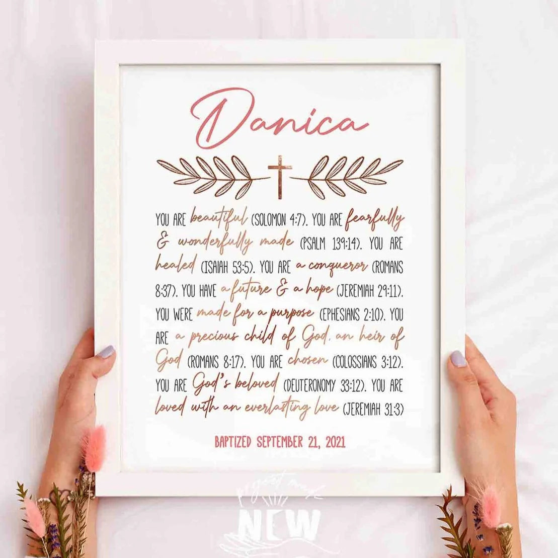 Rose Gold Cross (You are)  - Custom Poster