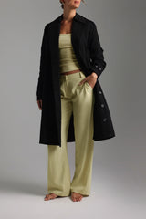 Sheveta The Arden Midi Trench Coat - Black